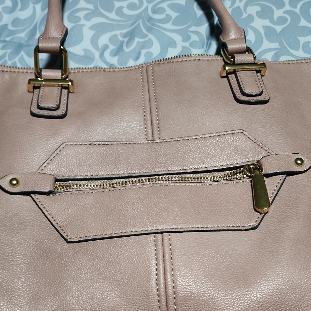 Elegant Pink Leather Tote Bag - Picture 2 of 6